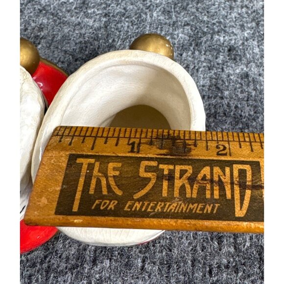 Vtg Ceramic Christmas Boot Figurines With Holly And Gold Ball Japan - Picture 5 of 7